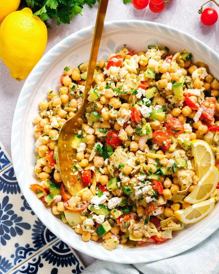 Mediterranean Chickpea Salad — Orient Chef Chickpeas & Macadamia Oil