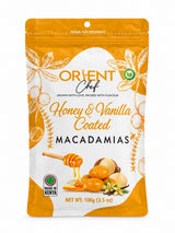 Orient Chef Honey & Vanilla Coated Macadamias – 100g | Sweet Gourmet Snack